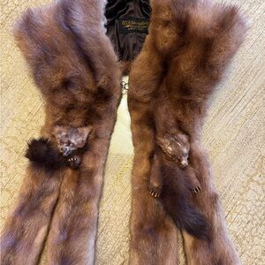 Luxurious Vintage Brown Mink Fur Stole